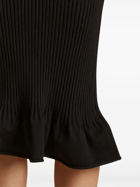 KHAITE ruffled midi skirt - Black