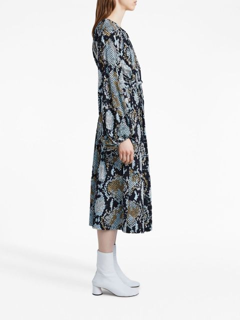 Proenza Schouler snake-print crepe de chine shirtdress - Black - zdjęcie produktu nr 2