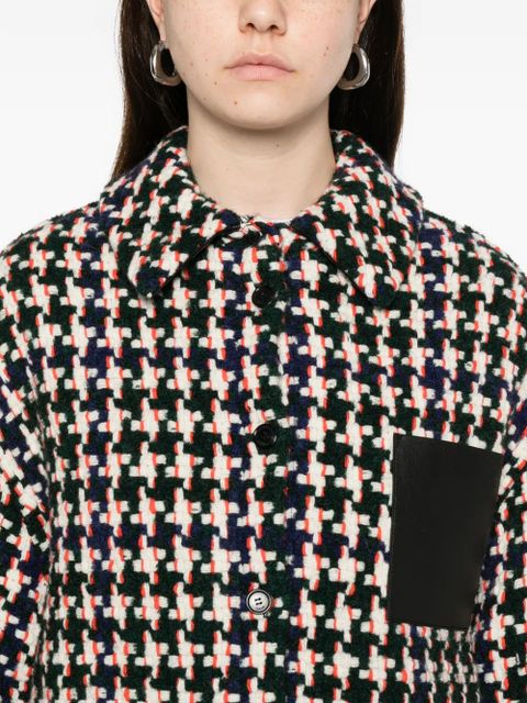 LOEWE houndstooth-pattern jacket - Blue