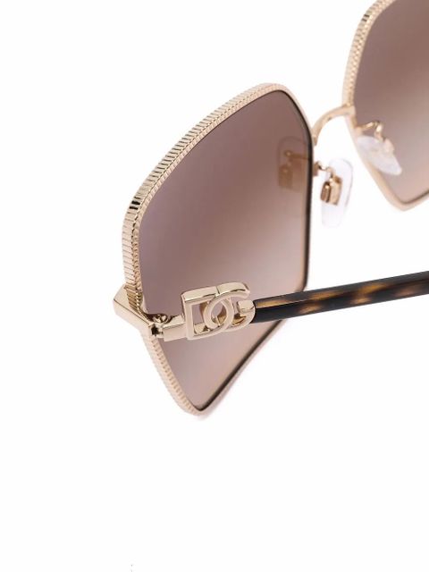 Dolce & Gabbana Eyewear Gros grain square-frame sunglasses - Brown