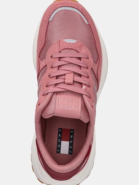 Tommy Jeans sneakersy TJW CLEATED RUNNER damskie kolor różowy EN0EN02788