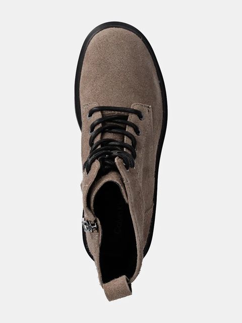 Calvin Klein Jeans workery zamszowe FLATFORM ZIP LACEUP MG S