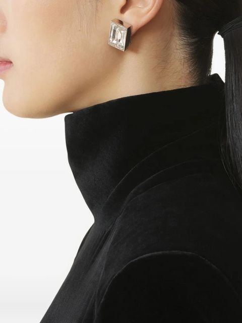 Lanvin crystal-embellished bar earrings - Silver - zdjęcie produktu nr 2