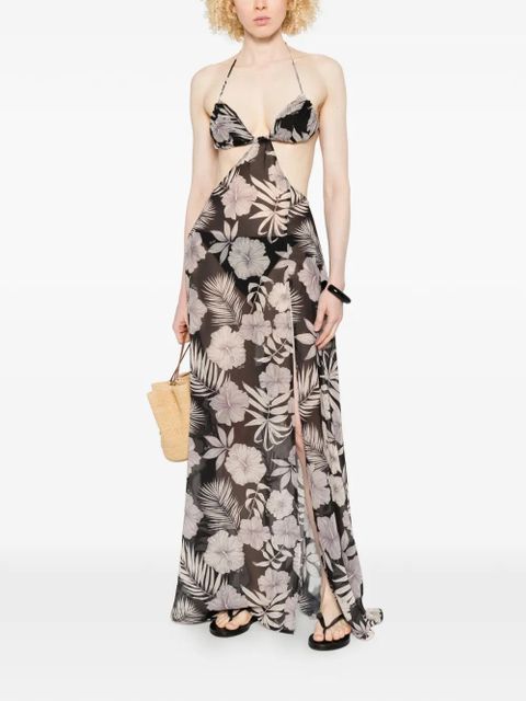 PINKO Kermesse floral-print maxi dress - Black - zdjęcie produktu nr 2