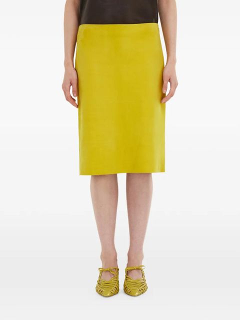 Ferragamo Nubuck pencil skirt - Yellow