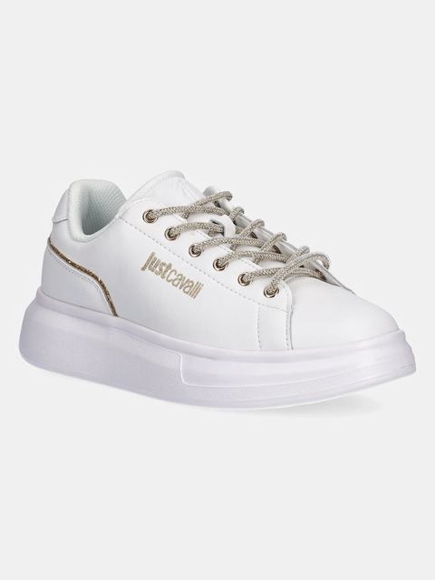 Just Cavalli sneakersy skórzane damskie kolor biały 79RA3SB1ZPB59003 - zdjęcie produktu nr 1