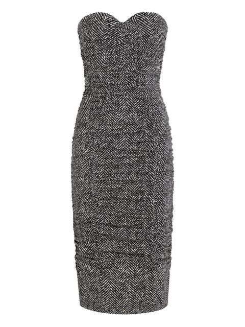 Dolce & Gabbana chevron strapless midi dress - Black - zdjęcie produktu nr 1