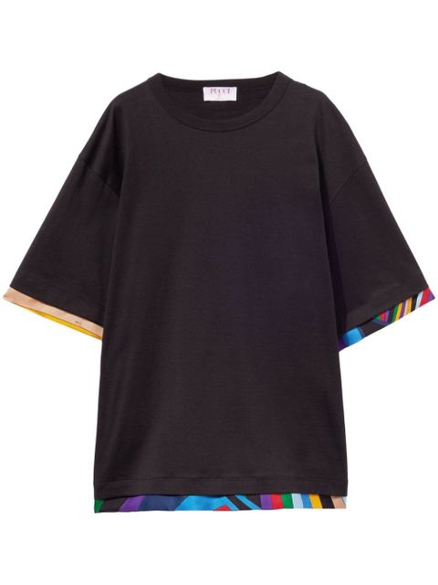 PUCCI abstract-print trim T-shirt - Black - zdjęcie produktu nr 1