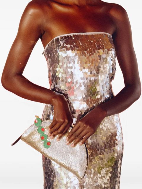 Simon Miller Lune beaded clutch bag - Silver - zdjęcie produktu nr 2