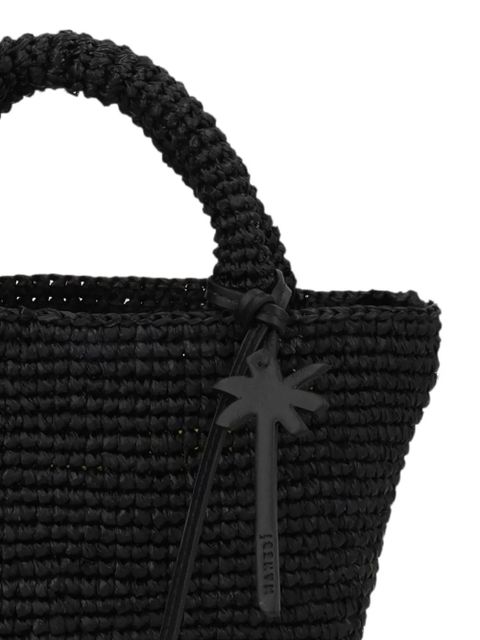 Manebi woven handle shoulder bag - Black - zdjęcie produktu nr 2