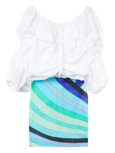 PUCCI puff-sleeve printed dress - White - zdjęcie produktu nr 1