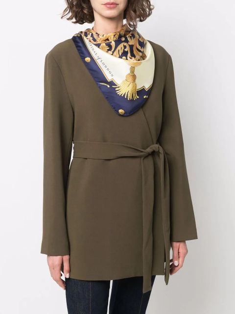 Aspinal Of London Aspinal Signature silk scarf - Blue - zdjęcie produktu nr 2