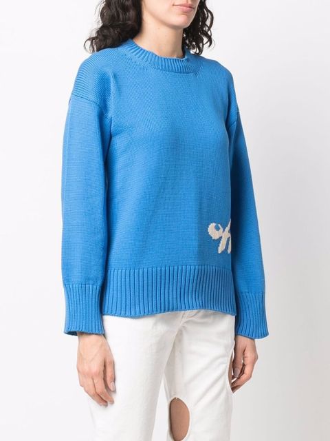 Off-White intarsia-logo jumper - Blue - zdjęcie produktu nr 2