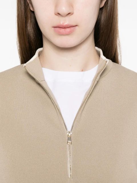 Max Mara Mxmorafo half-zip sweater - Neutrals