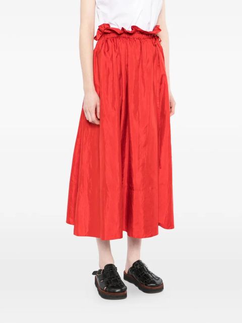 Jil Sander ruffled skirt - Red