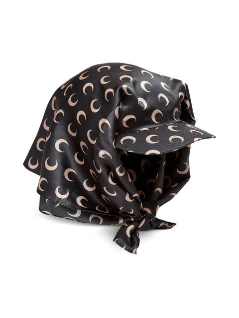 Marine Serre Crescent Moon silk cap - Black - zdjęcie produktu nr 2
