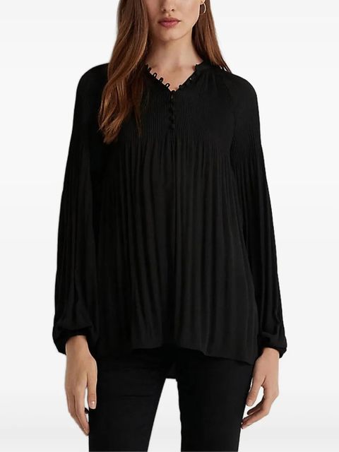 Lauren Ralph Lauren pleated blouse - Black - zdjęcie produktu nr 1