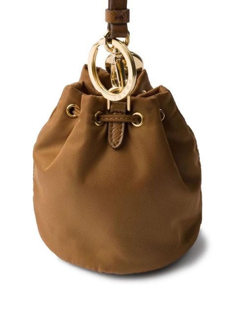 Prada mini Icon Re-Nylon bag charm - Brown