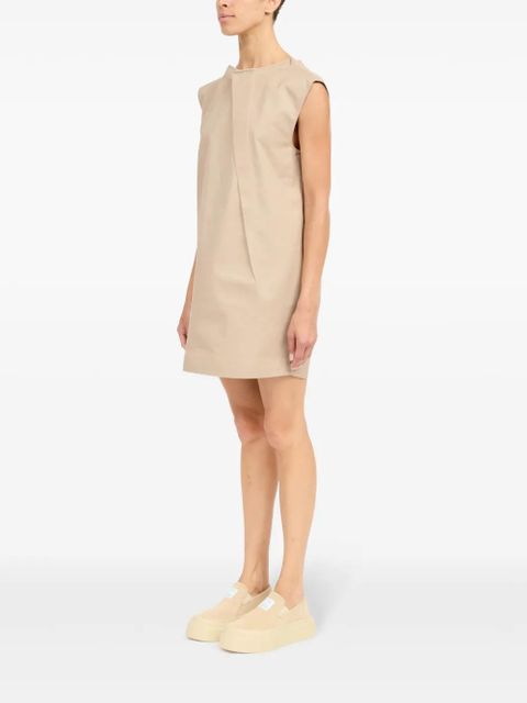 MM6 Maison Margiela pleat-detail cap sleeved dress - Neutrals