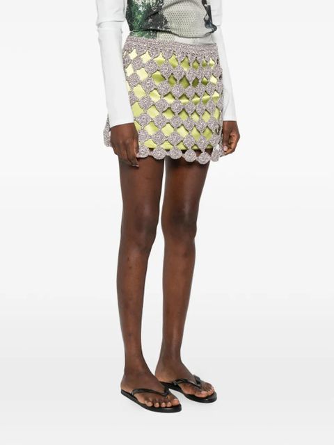 Simon Miller Zera crochet mini skirt - Green