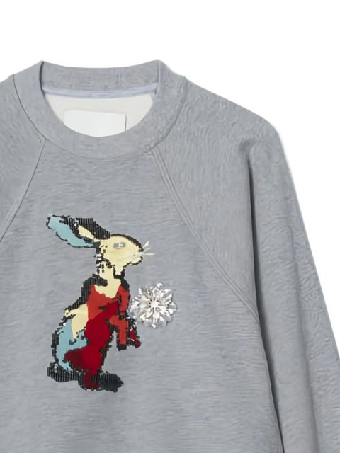 3.1 Phillip Lim rabbit-motif graphic sweatshirt - Grey - zdjęcie produktu nr 2