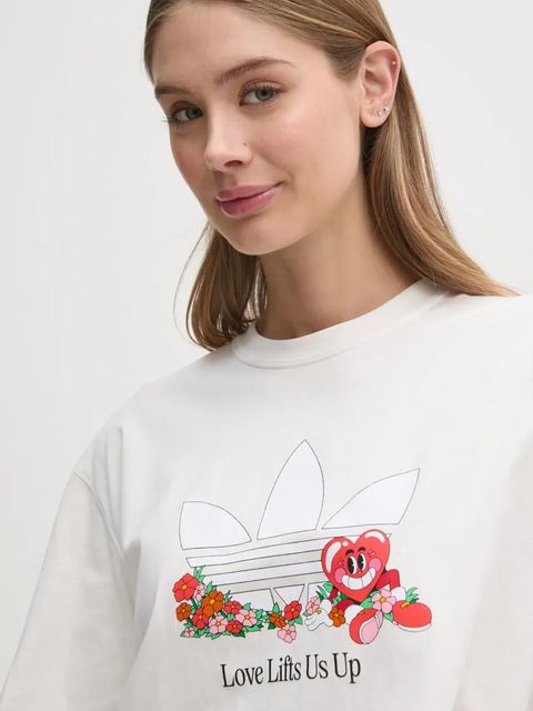 adidas Originals t-shirt Nelson damski kolor beżowy JC8334