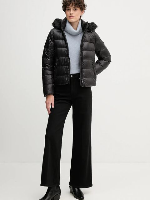 Tommy Hilfiger kurtka puchowa kolor czarny przejściowa WW0WW47354