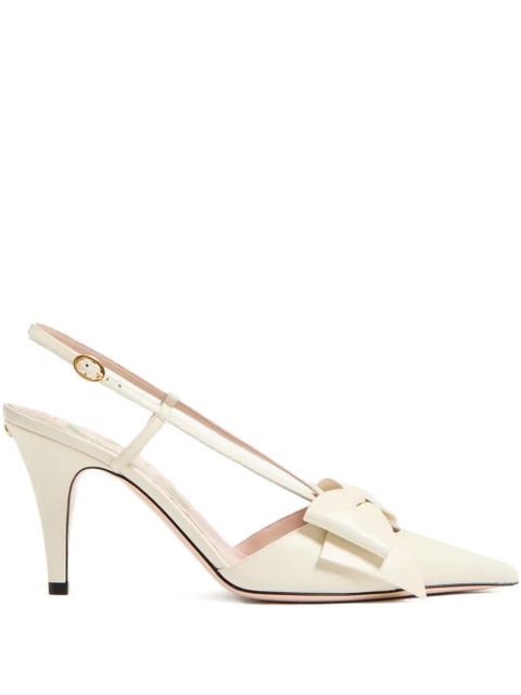 Valentino Garavani 85mm Bowow slingback pumps - Neutrals - zdjęcie produktu nr 1