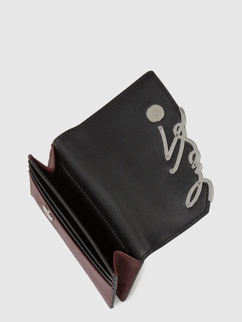 Karl Lagerfeld portfel skórzany K/SIGNATURE damski kolor bordowy A4W32018 - zdjęcie produktu nr 2
