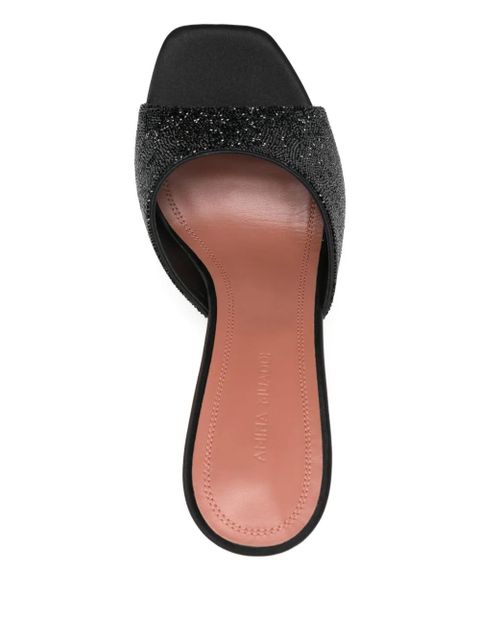 Amina Muaddi 95mm Lupita mules - Black