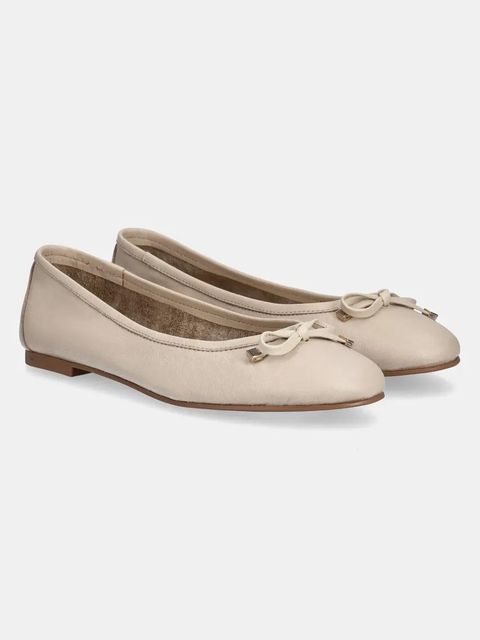 Answear.LAB baleriny skórzane kolor beżowy - zdjęcie produktu nr 1