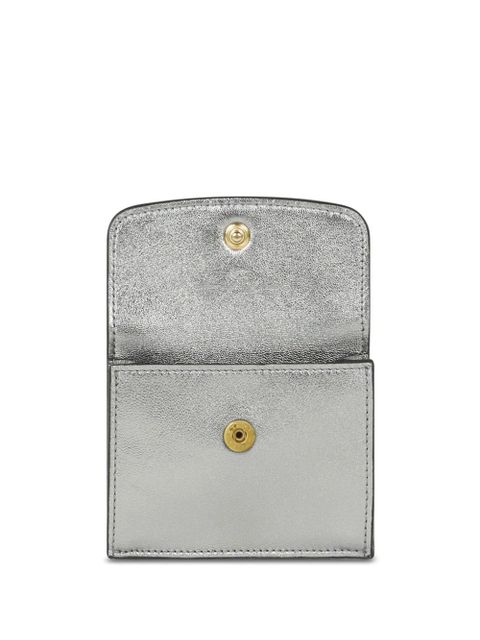 ETRO metallic leather cardholder - Silver