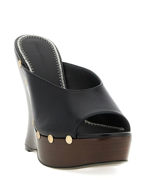 Magda Butrym open-toe studded leather mules - Black - zdjęcie produktu nr 2