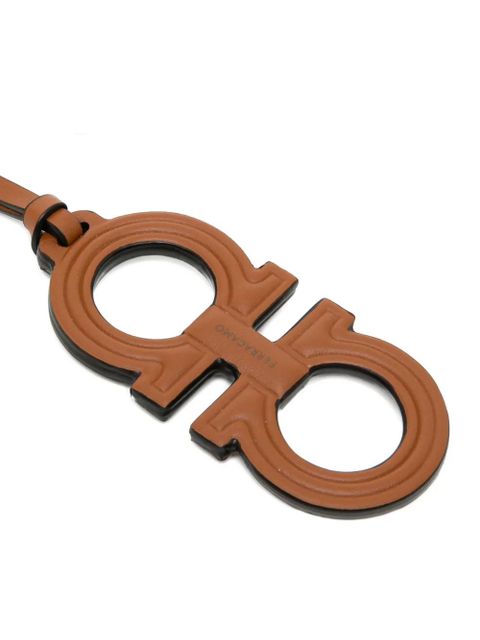 Ferragamo Double Gancini keyring - Brown