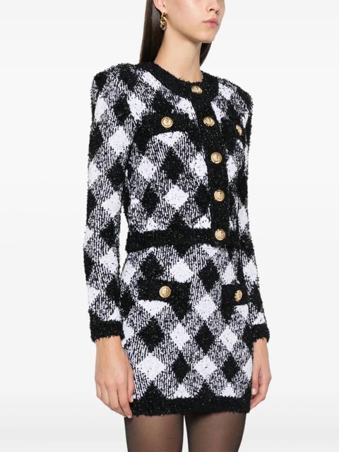 Balmain gingham tweed jacket - White - zdjęcie produktu nr 2