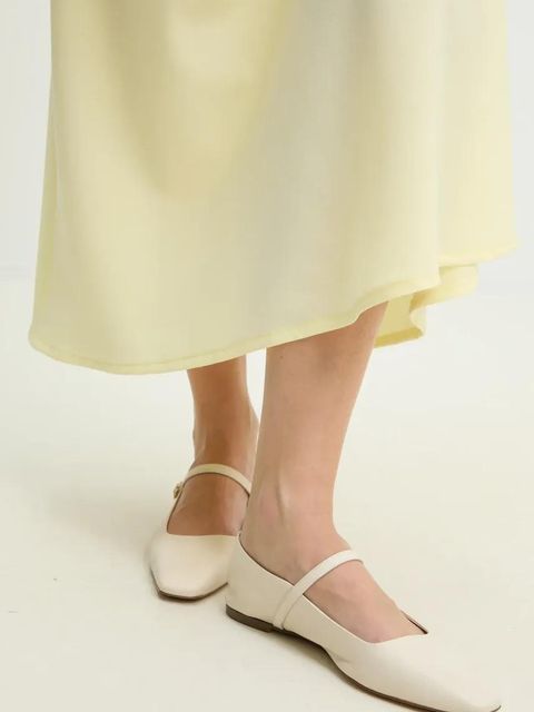 Answear.LAB baleriny skórzane kolor beżowy