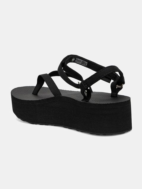 Teva sandały Flatform Sandal Slim damskie kolor czarny na platformie 1164630