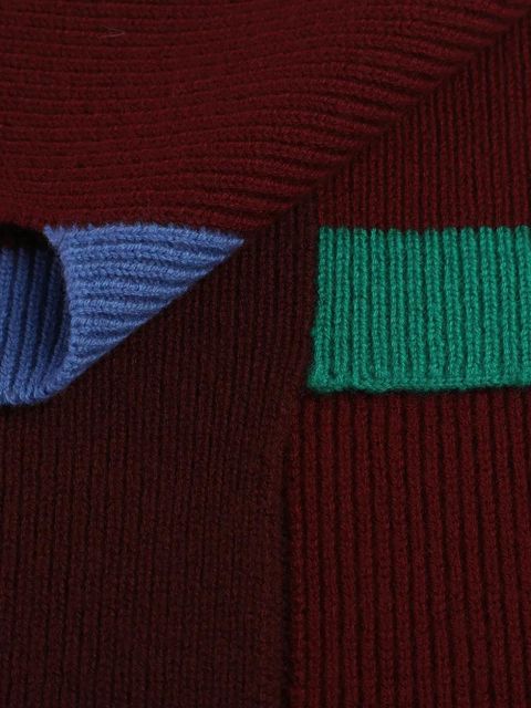 LOEWE colourblock scarf - Red