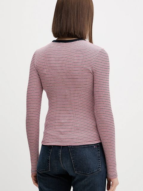 Tommy Jeans longsleeve damski kolor granatowy DW0DW17387