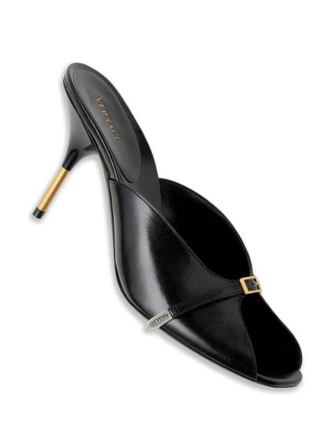 Versace Nyx leather mules 80 mm - Black - zdjęcie produktu nr 2