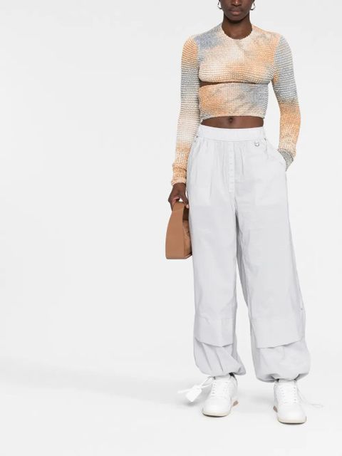 Off-White Double tie-dye cut-out top - Blue - zdjęcie produktu nr 2