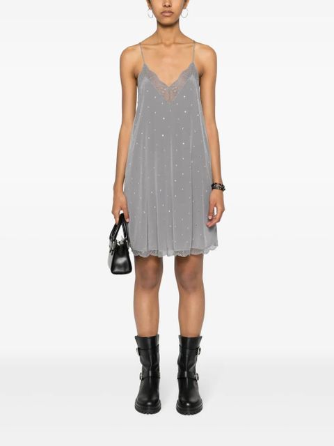 Zadig&Voltaire Ristyz rhinestone-embellished mini dress - Grey - zdjęcie produktu nr 2
