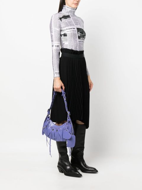 Balenciaga Le Cagole S leather shoulder bag - Purple - zdjęcie produktu nr 2