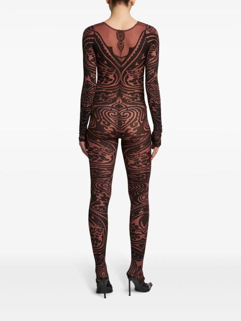 ETRO Paisley Tattoo bodysuit - Red