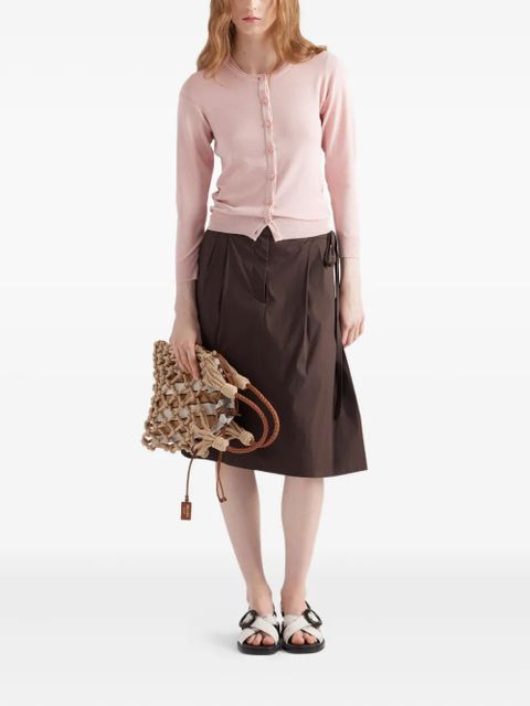 Prada ribbed button-fastening cardigan - Pink - zdjęcie produktu nr 2