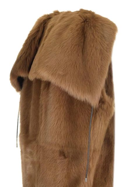 Max Mara Amica shearling gilet coat - Brown