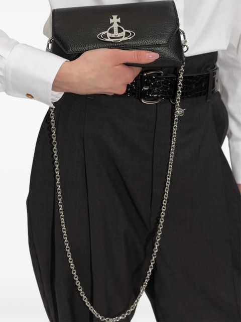 Vivienne Westwood Orb-plaque clutch bag - Black