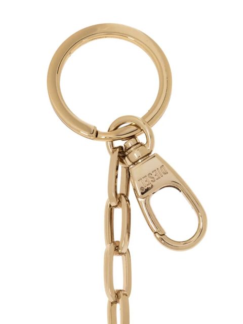 Diesel Oval D polished keychain - Gold