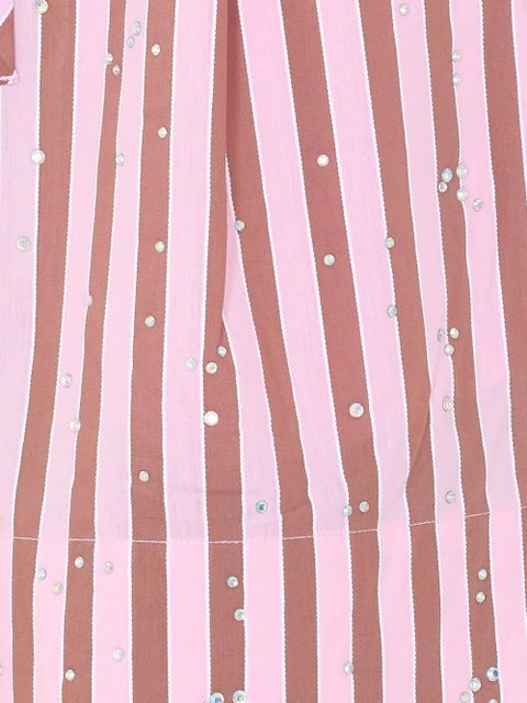 Essentiel Antwerp crystal-embellished striped shorts - Pink