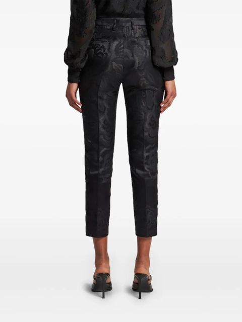 ETRO jacquard tapered trousers - Black